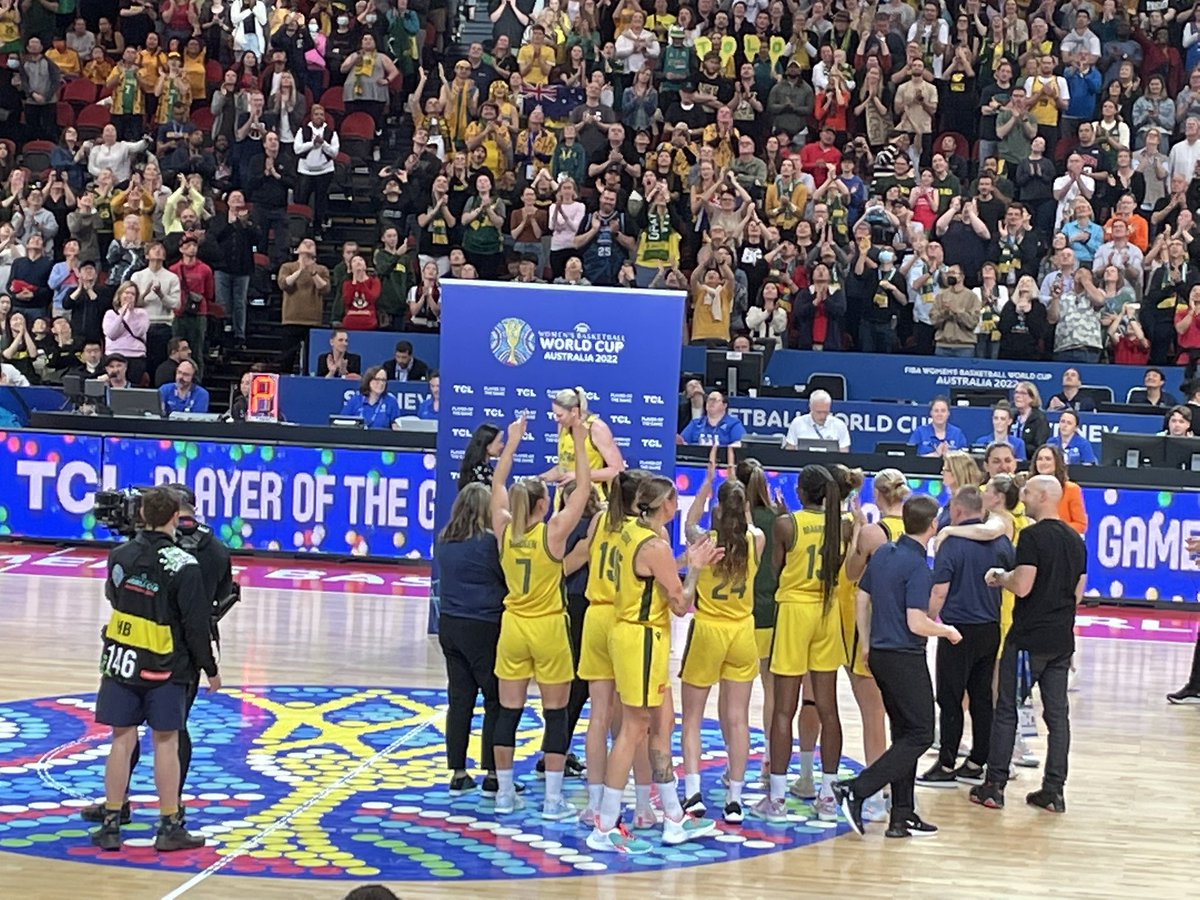 ldbould's tweet image. So awesome to watch the @BasketballAus Opals bring home the @FIBAWWC Bronze medal and the GOAT dominate to be best on court! #FIBA_Womens_Basketball_World_Cup_2022