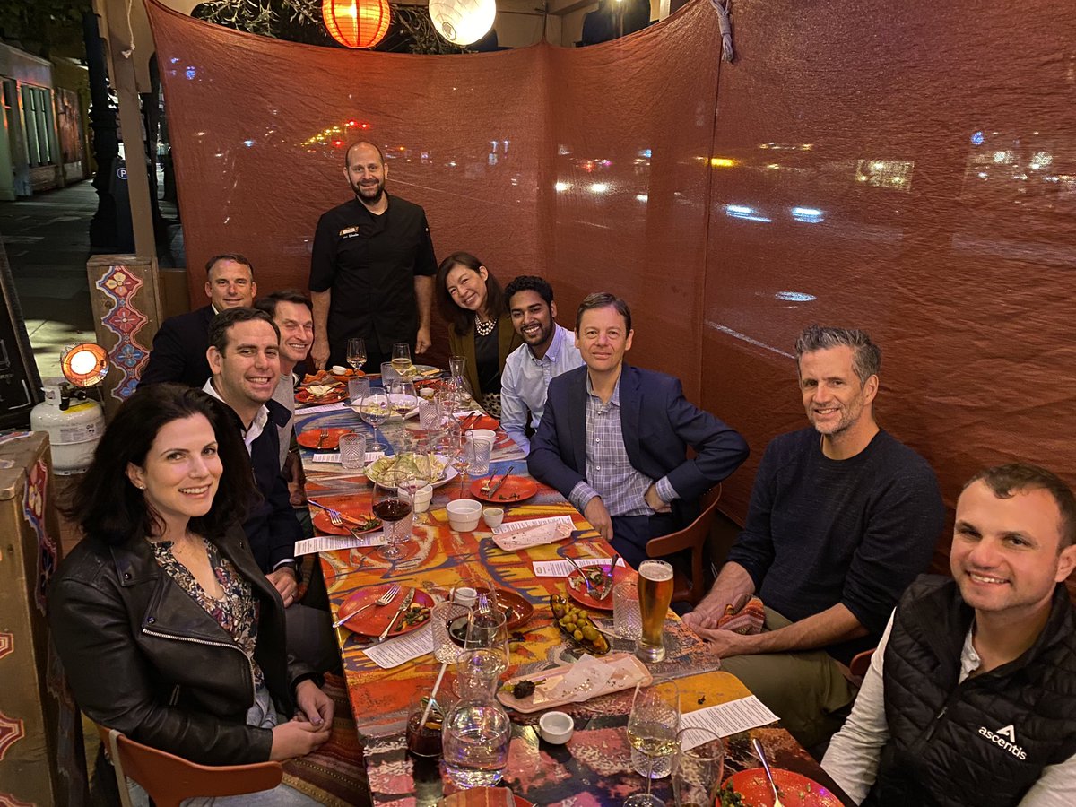 We had a great @EmoryUniversity Student Flourishing event in NYC last night. Today I flew to San Francisco and we did a more intimate @EmoryGoizueta dinner. Big thanks to Matt Schuster for hosting us at his restaurant. Wonderful meal and conversation.