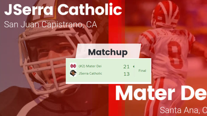 Mater Dei vs. JSerra Catholic California game Result on Sep 30, 2022.