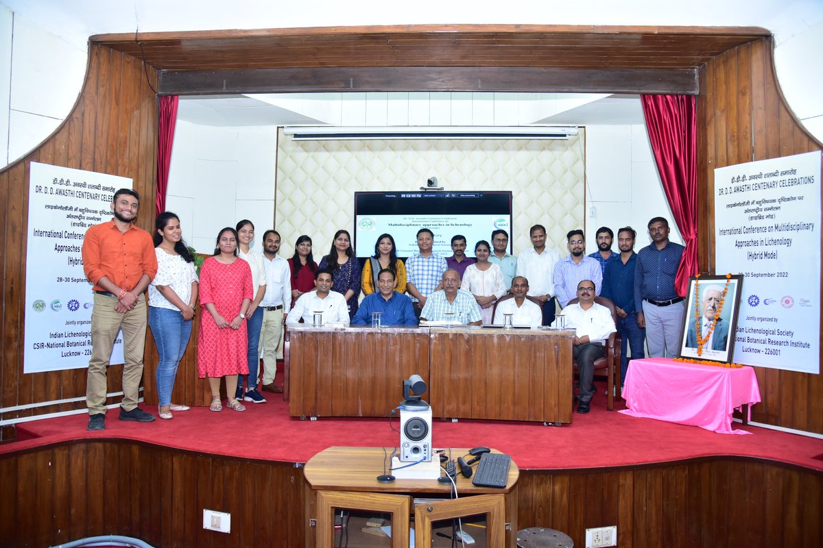 indianlichen's tweet photo. Concluded Dr. DD Awasthi Centenary Celebrations, International Conference on Multidisciplinary Approaches in Lichenology. Thanks to Dr. GP Sinha @csirnbrilko @CSIR_IND @insa_academy @serbonline @flutzoni @PKDivakar 
@nayakasanjeeva @GauravK36979651 @IAL_Lichenology @lichen_nbri https://t.co/XNoh38qs6E