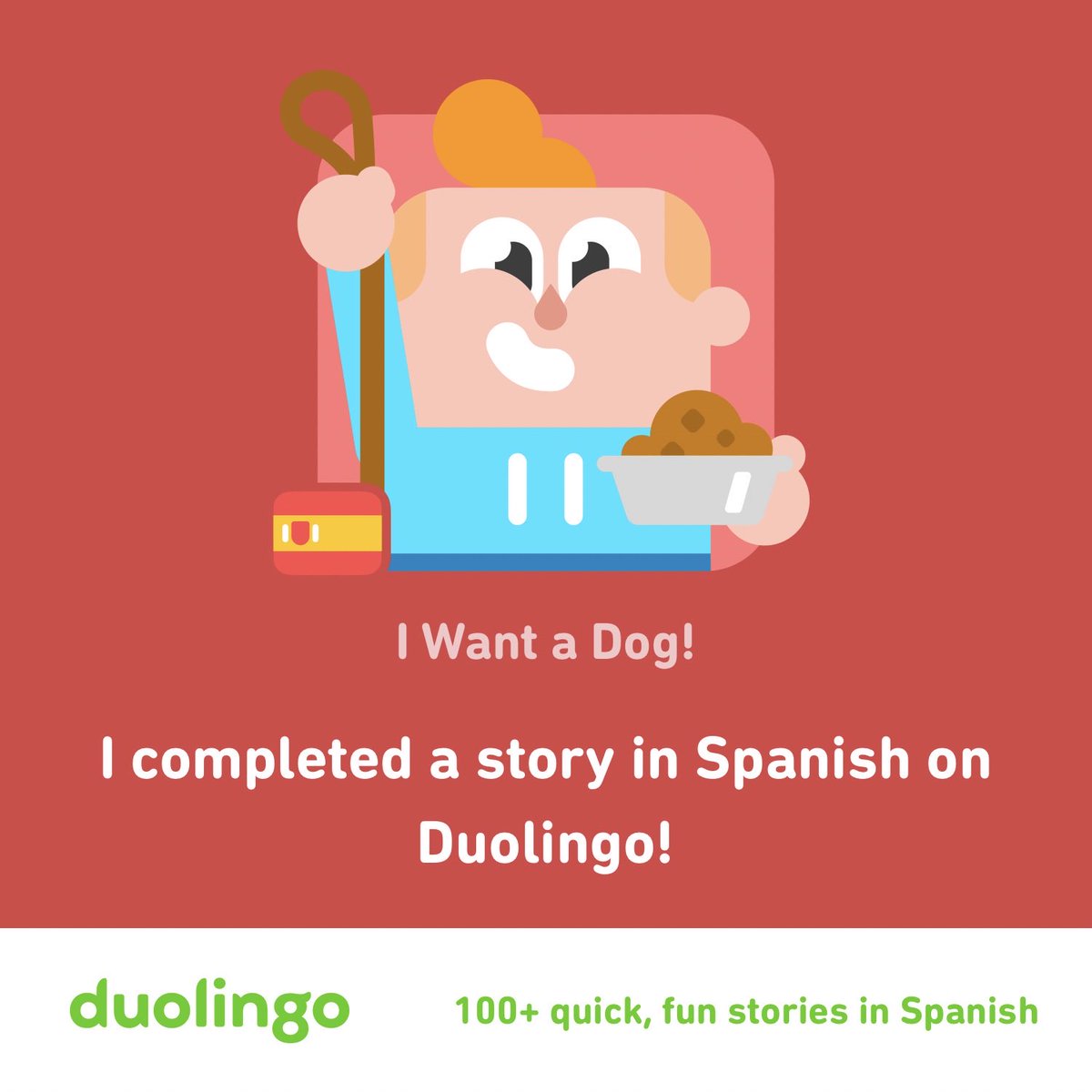 Dajmang's tweet photo. I’m flexing my Spanish skills with Duolingo Stories! https://t.co/nZq7ToKUiT