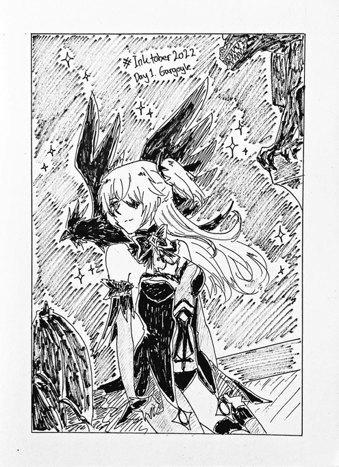 Inktober2022
Day 1 "Gargoyle"
.
#Inktober2022 #Genshinlmpact #Fischl #Fanart 