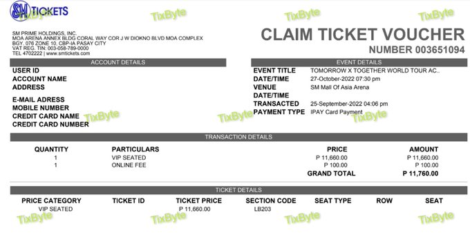 tixbyte's tweet photo. WTS LFB

#ACTLOVESICKinMANILA Tickets

--1 VIP Seated Section 203 (DAY 1)
--1 VIP Seated Section 221 (DAY 2)

Selling it for P12,260

🎤 Meetup / Shipping
🎤 Payment Upon Meetup

#ACT_LOVE_SICK
#TXTinManila 
#ActLoveSickinManila 
#TOMORROW_X_TOGETHER_Manila #TOMORROW_X_TOGETHER https://t.co/15d3Sy46KM