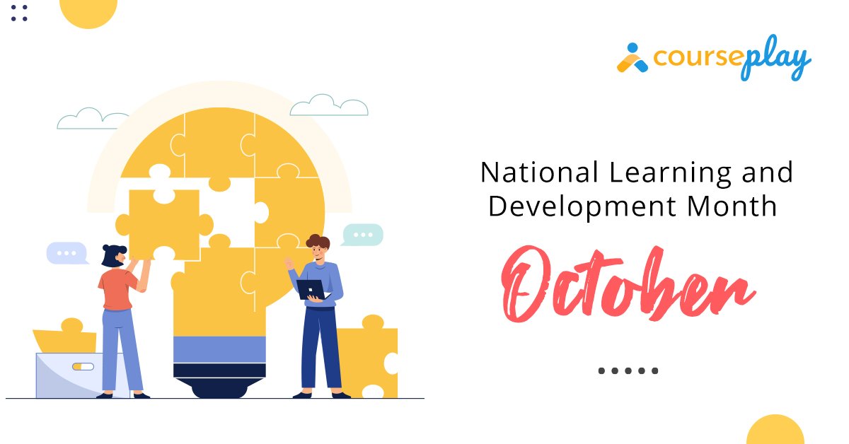 courseplay's tweet photo. National Learning and Development Month is observed every October to encourage individuals to focus on enhancing their personal and professional skills. 
#NationalLearningandDevelopmentMonth #Courseplay #CloudLearning #CareerDevelopment #LearningAndDevelopment https://t.co/l6lFQIzIoj