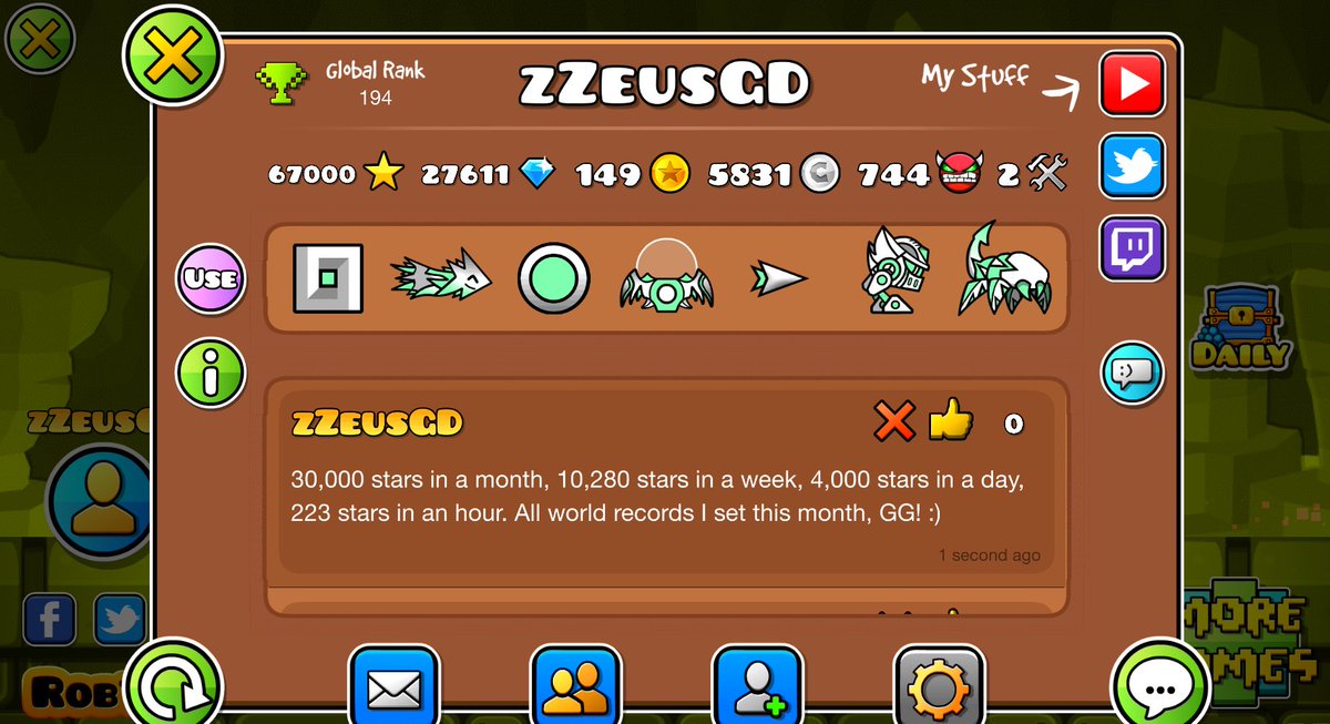 Zeus_GMD's tweet image. 30,000 stars in a month, 10,280 stars in a week, 4,000 stars in a day, 223 stars in an hour. All world records I set this month, GG! :)