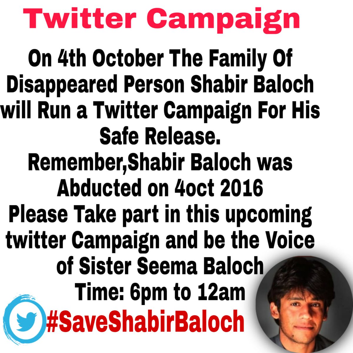 SultanaBaloch77's tweet photo. The voice of Shabir Baloch's sister Seema Baloch, who has been longing to hear the voice of her brother Shabir Jan for 7 years. That my brother Shabir Jaan should return to me.😥😥💔💔
#SaveShabeerBaloch https://t.co/FUpr887TJH