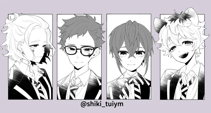 動画に使う予定で全員描こうと思ってたけど飽きてボツになった絵。 