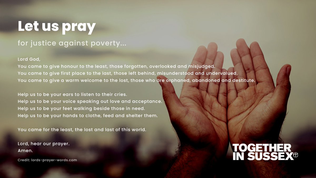 Join us as we pray for those in poverty...