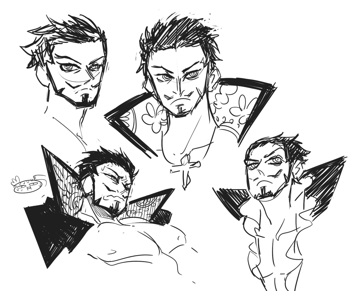 rezh0's tweet photo. ミホーク practice 💦
I've never been able to draw him very well 🥲 https://t.co/NMIn6WH6x9