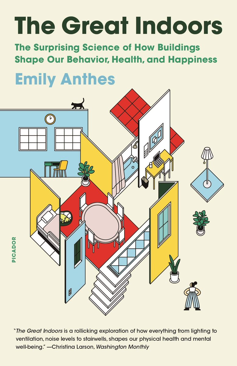 On the read this week.

The Great Indoors - by Emily Anthes 

Modern humans are an indoor species. We spend 90 percent of our time inside, shuttling between homes and offices, schools and stores, restaurants and gyms. And yet, in many ways, the indoor world remains unexplored.