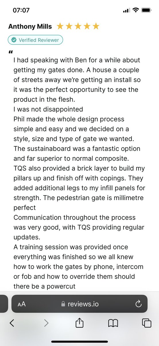 TQS Gates and Fencing (@tqsecurity) on Twitter photo 5 ⭐️ review number 139 from our lovely friend <a href="/anthonymills83/">Anthony Mills</a>. We loved working for you mate, thanks for being ace 5 ⭐️ review number 139 from our lovely friend <a href="/anthonymills83/">Anthony Mills</a>. We loved working for you mate, thanks for being ace