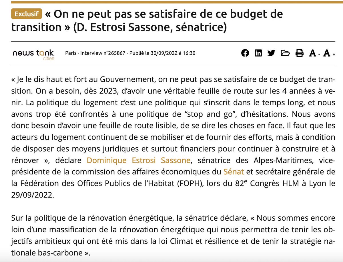 [📰 Revue de presse dans <a href="/NTCities/">News Tank Cities</a> ] On ne peut pas se satisfaire de ce budget du #logement de transition