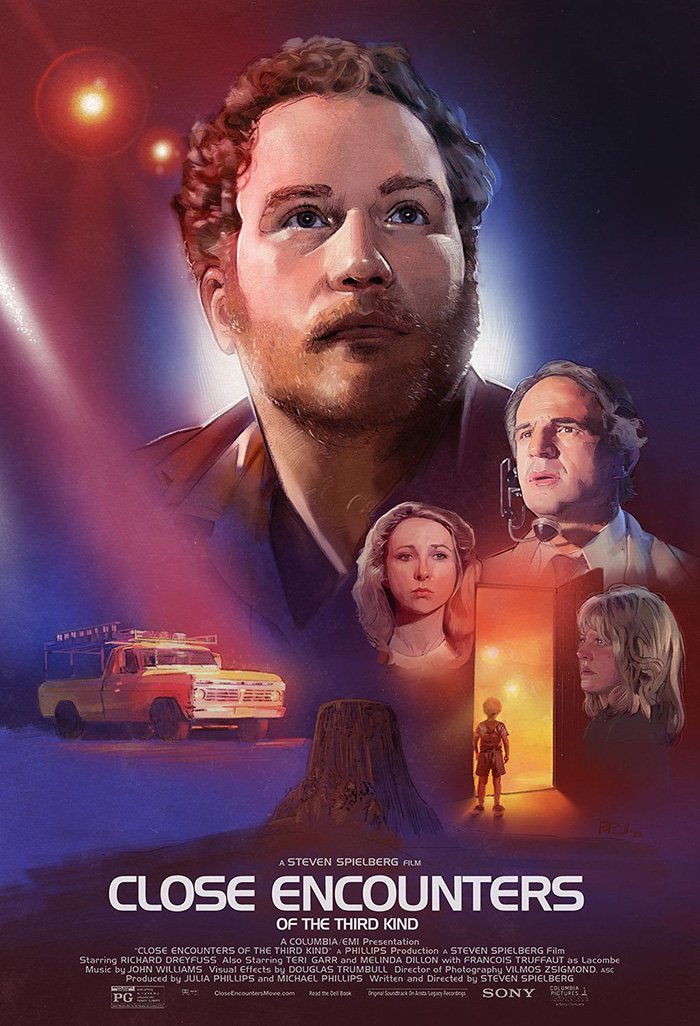 MatthewAMullins's tweet photo. Alternative poster for Close Encounters of the Third Kind (1977) 
Aka: Watch the Skies, The Close Encounter of the Third Kind, CE3K
By Ben Pinwill @Ben_Pinwill  https://t.co/wFsOQjvwIW    https://t.co/baXpg3qsft
#CloseEncountersofheThirdKind #AlternativePoster #BenPinwill https://t.co/fXCnw99qom