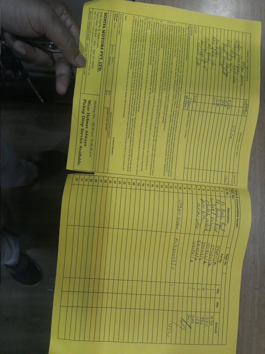 chipkar_anuj's tweet photo. @royalenfield It's been more than a week they are still working on my bike. Not sure in what condition it is hoping to get it soon. They created Job card on 12th, 13th and 22nd. I hope they complete the task what they agree to do. https://t.co/h0WKESOqNk