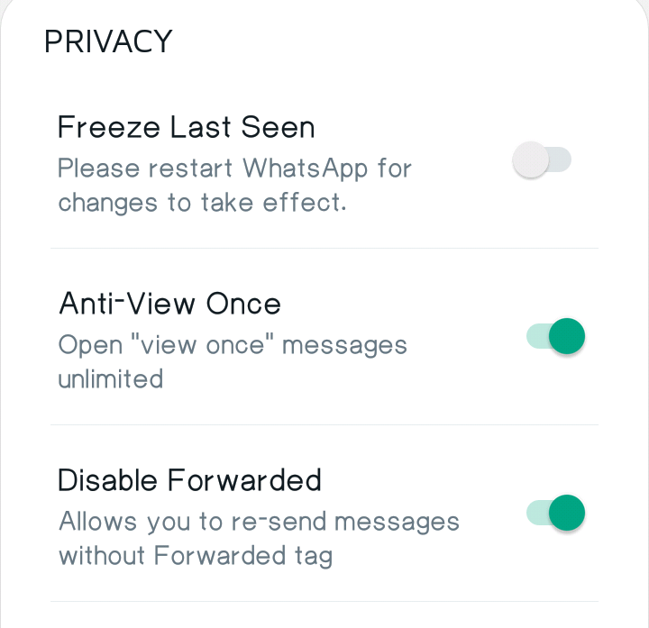 Can you please update the #AntiViewOnce  @ModsFouad in the upcoming versions?

Once a disappearing message is sent, you're obliged to save it for other time. If not that, it disappears! 
#fouadwhatsapp #gbwhatsapp #fmwhatsapp #yowhatsapp #fouadmods