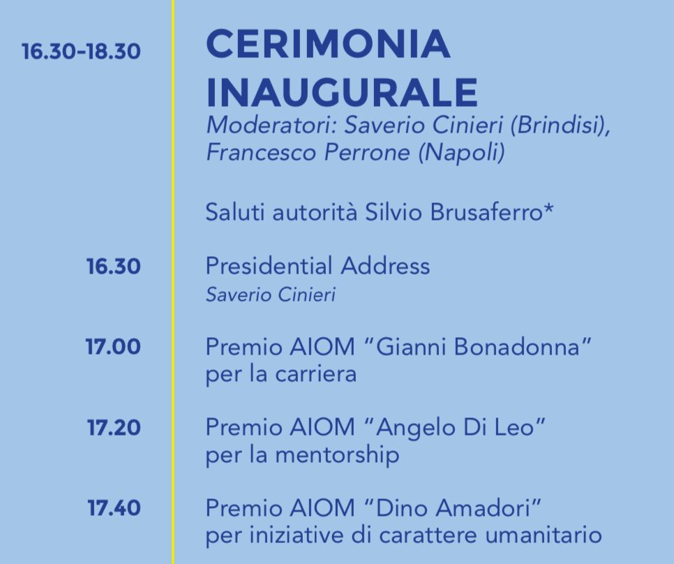 OncologiaPrato's tweet photo. Oggi alla cerimonia inaugurale dell' #AIOM22 sarà consegnato il premio intitolato 'Angelo Di Leo' per la mentorship @AIOMtweet https://t.co/rPnZR8FnAx
