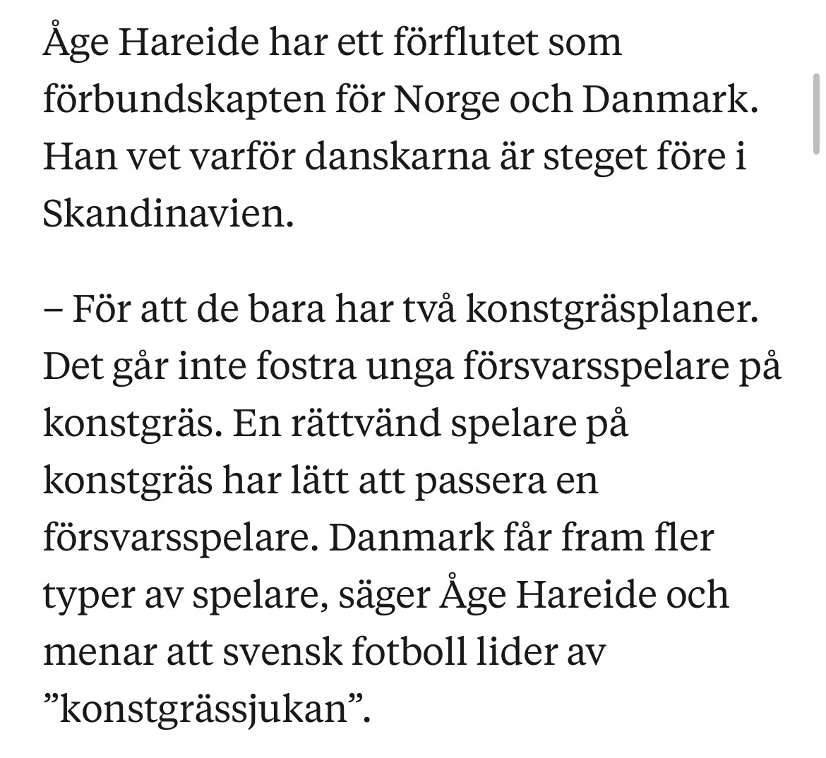 axelpileby's tweet photo. Intressant av Åge Hareide i @SydisSporten angående landslagets kräftgång. https://t.co/0uJASar9G5