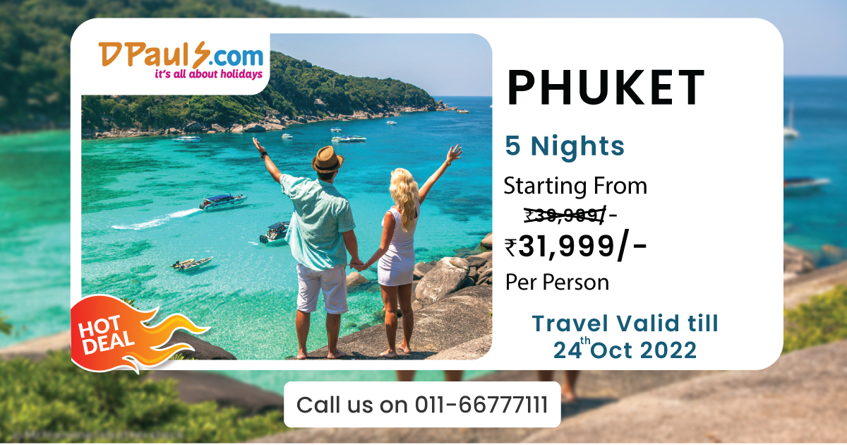 dpauls_travel's tweet photo. Plan a trip to Phuket! 5 Nights Package Starting from Rs.31999/-pp
Includes: Airfare, Stay, Breakfast, City Tour, Etc.
For details, Call us on 011-66777111.
#DPauls_Travel #HotDeal #Thailand #phuket #phukettrip #phukerisland #PhuketPackages #phuketbeach https://t.co/DjvgE2q6PA