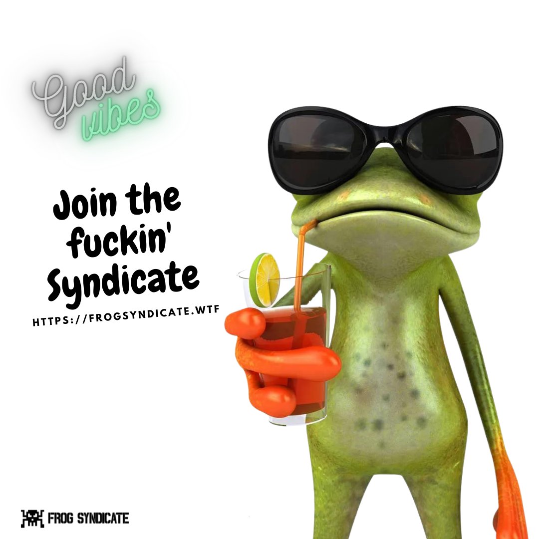 frog__syndicate's tweet photo. have you been to https://t.co/hhCn5WwaMV yet?
itβd be really cool if you did πΈ
#gm #frogfam #toads #frogs #pepe #frogtober #frogsyndicate https://t.co/i6t1VpKefr