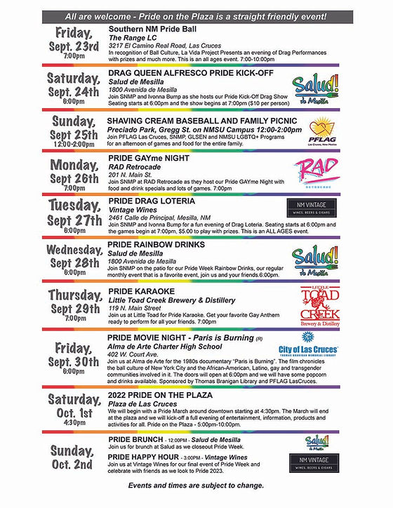 Go show up and support Southern New Mexico Pride for the 2022 Pride on the Plaza on October 1st starting at 4:30pm❤️😍🥰 #NewMexico #LasCruces #Pride #PrideCelebration #PrideOnThePlaza #Albuquerque