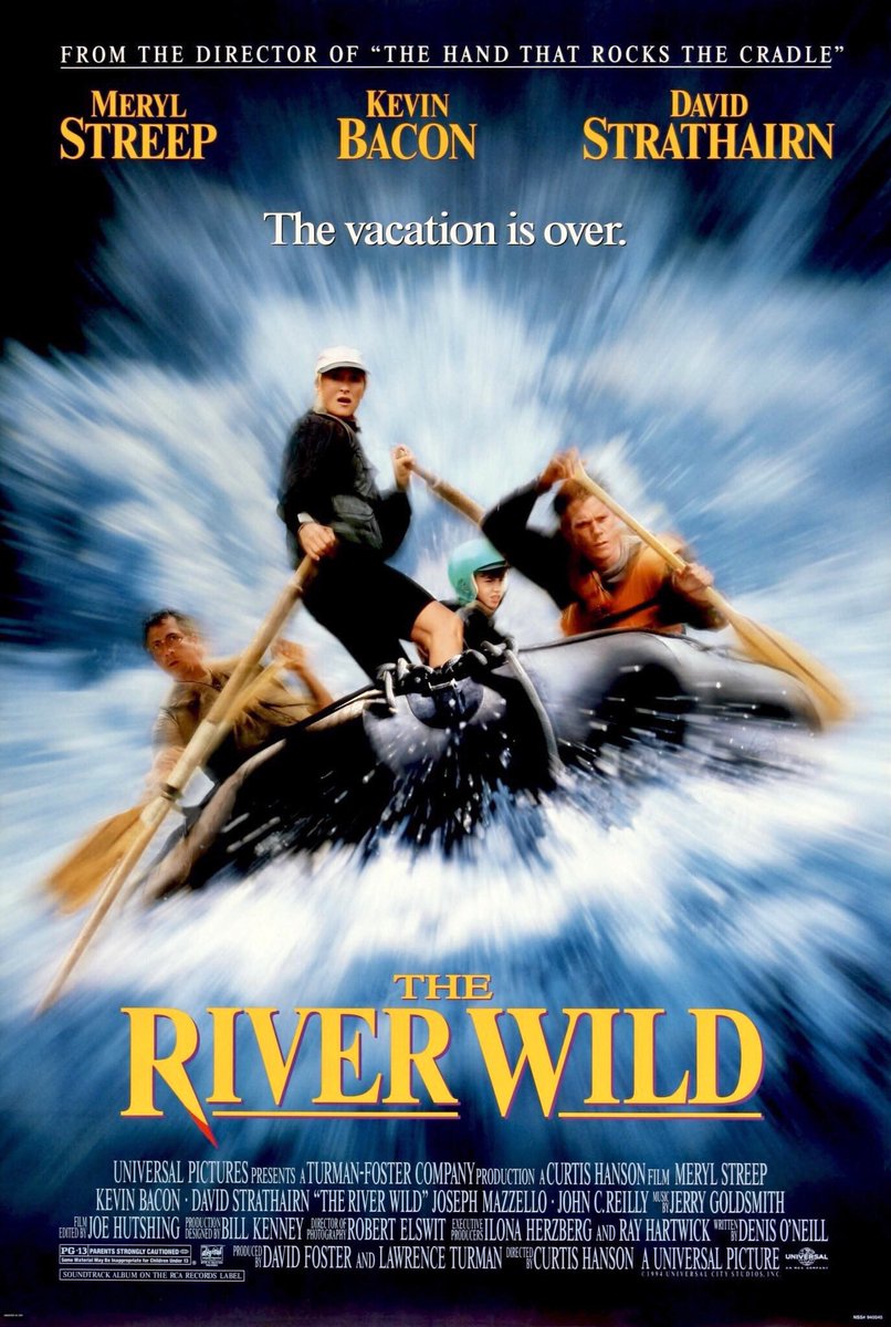 FilmNewsNos's tweet photo. 🎬MOVIE HISTORY: 28 years ago today, September 30, 1994 the movie ‘The River Wild’ opened in theaters!

#MerylStreep #KevinBacon #DavidStrathairn #JosephMazzello #JohnCReilly #BenjaminBratt #ElizabethHoffman #DianeDelano #GlennMorshower #ThomasFDuffy #WilliamLucking #CurtisHanson https://t.co/AMOsw1pJaK