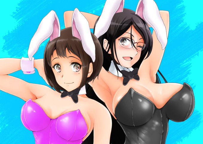 今日も過去絵!
香織先輩あすか先輩バニーガールなのぜ。 