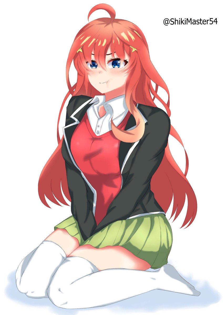 猫タシさんがTwitterに投稿した中野五月(五等分の花嫁)のイラスト。