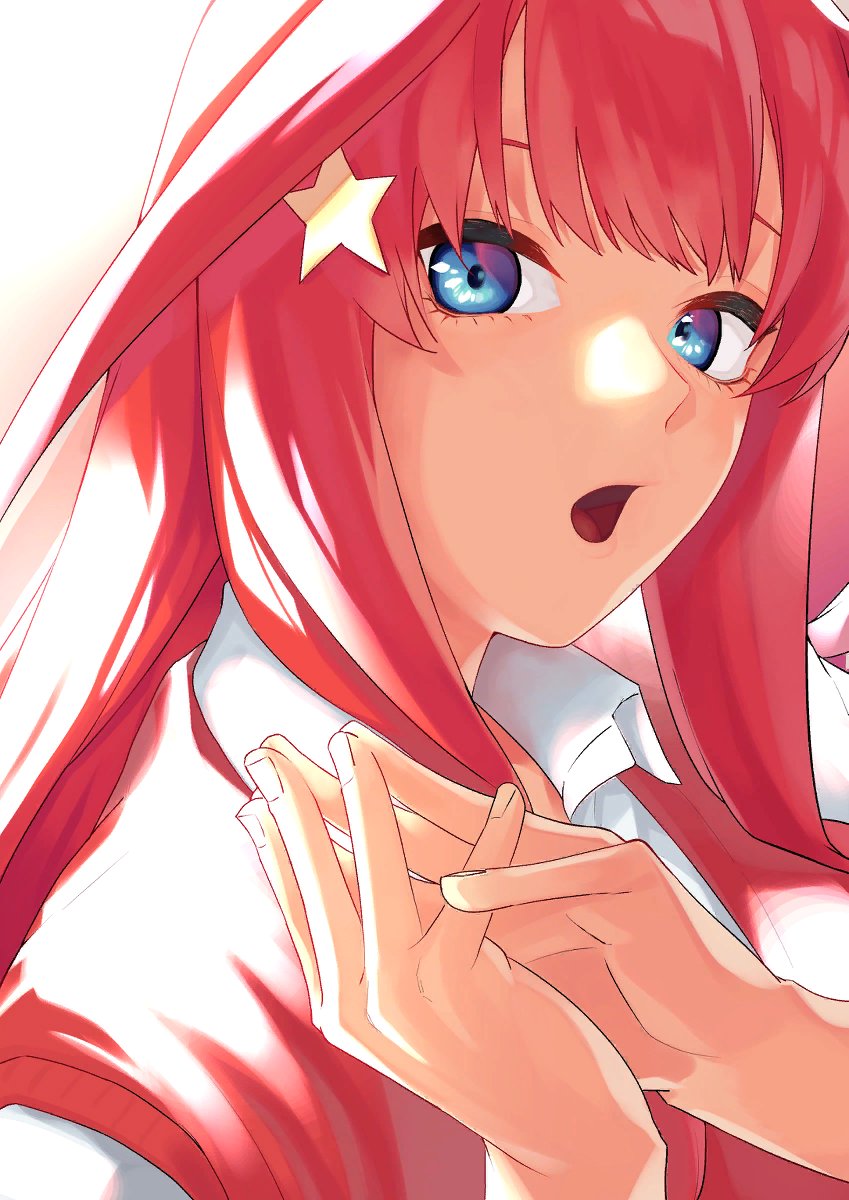 猫タシさんがTwitterに投稿した中野五月(五等分の花嫁)のイラスト。
