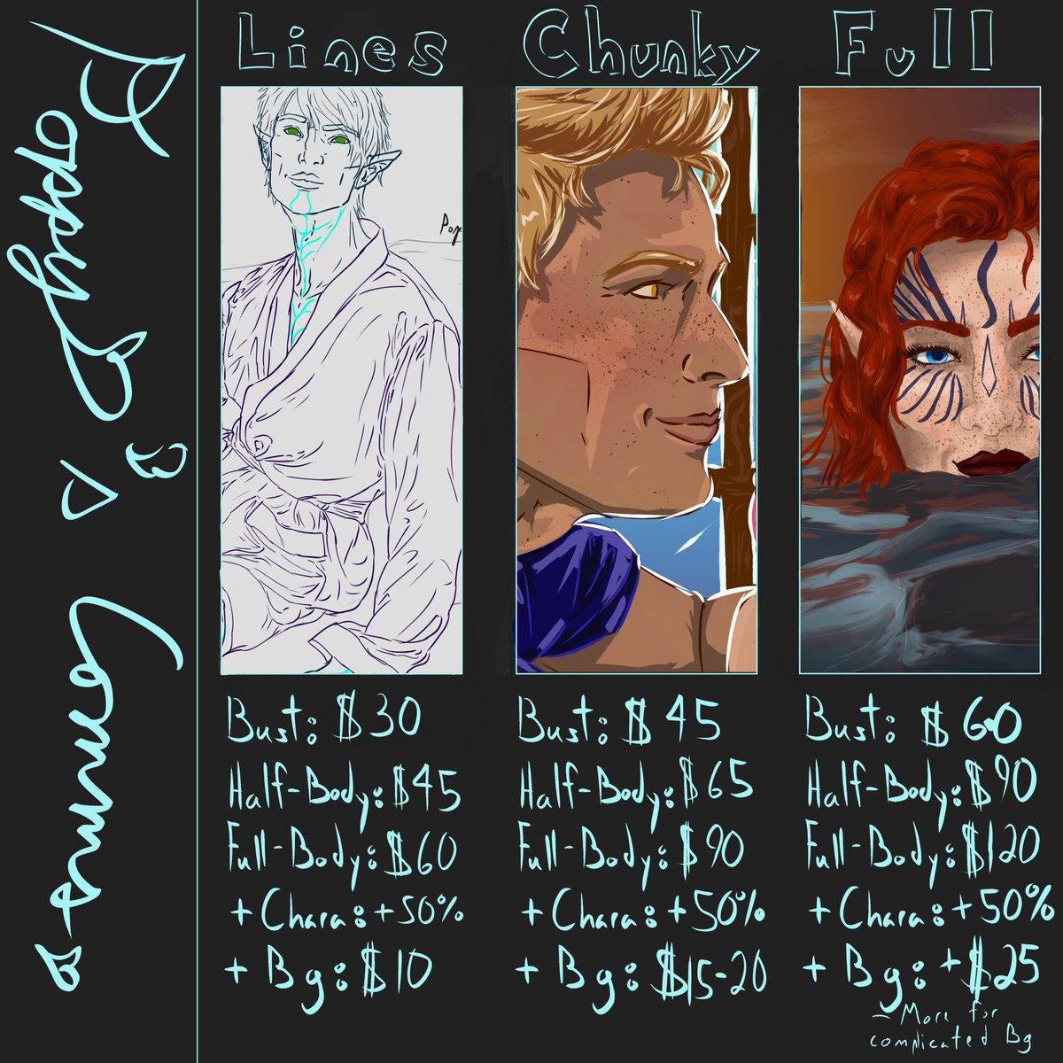 Lets_Get_Brave's tweet photo. Here we go with my commissions post! <3 

#artistsontwitter #artcommissions https://t.co/37Ro0nKM4I
