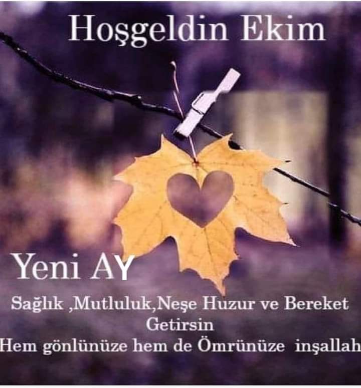 Hoşgeldin Ekim
Rabbim güzellikler 
Versin inşaallah

Günaydın❤🌹☕
