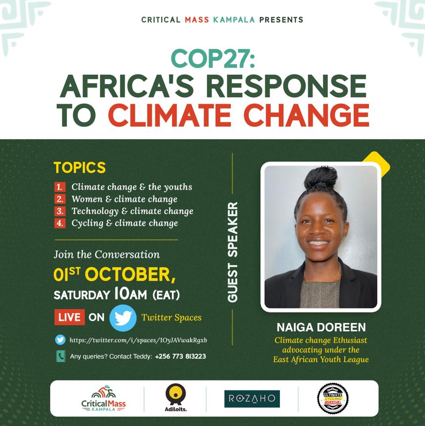 Climate Change is a puzzle, the reality of our generation and the biggest headline of our times. How did we end up here? Let's talk climate change! @CriticalMassKla @AUYouthProgram @aym4cop @AU_YouthEnvoy @PromesseCKaniki