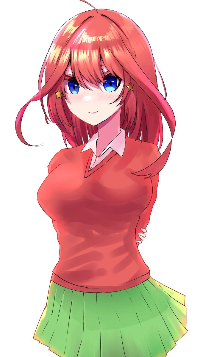 猫タシさんがTwitterに投稿した中野五月(五等分の花嫁)のイラスト。