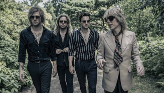 95X's tweet photo. @TheStruts are in the Drop all week at 12PM EDT with their single "Fallin With Me".  Let us know what you think of their ode to LA's Sunset Strip by leaving a comment below! https://t.co/fBP0tmZGXg
