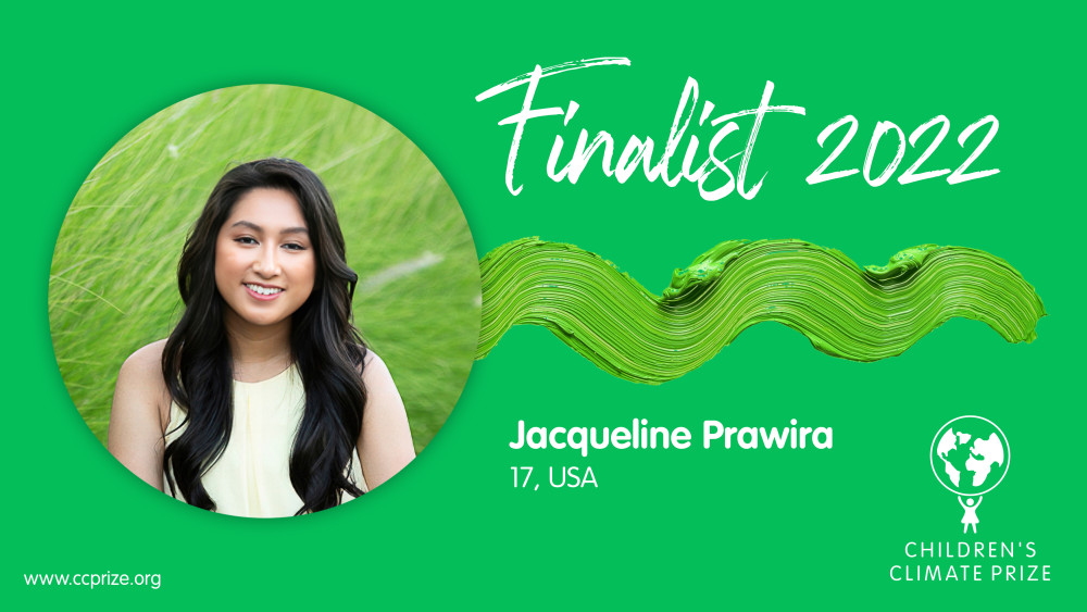 Let us present the first finalist of 2022 - Jacqueline Prawira, 17 years old from Mountain House, USA. With the invention https://t.co/lb6LnW3LQ1, Jacqueline upcycles fish scale waste to adsorb heavy metals from wastewater.   https://t.co/Wr9gYGQGDq https://t.co/h5Ts1gm1NX