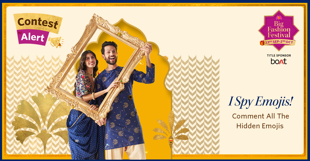 myntra's tweet photo. Pitching this game to the eye doctor on our next visit. 😅 Spell all the emojis you see in this image &amp; 1 winner takes home a Myntra Gift Voucher of Rs. 5K.
Use #2DaysToEarlyAccess #MyntraBFFTimeToShop
+ follow @myntra to qualify
#ContestAlertIndia #Contest https://t.co/zxSMNY2Fiq
