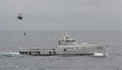 timesofindia's tweet photo. INS Tarkash mission-deployed in the Gulf of Guinea (GoG) for anti-piracy operations participated in a Joint Maritime Exercise with Nigerian Navy Patrol Ships NNS Kano, #Osun, #Sokoto & #Nguru on 12th & 13th September: #IndianNavy https://t.co/m8aySR3FgD