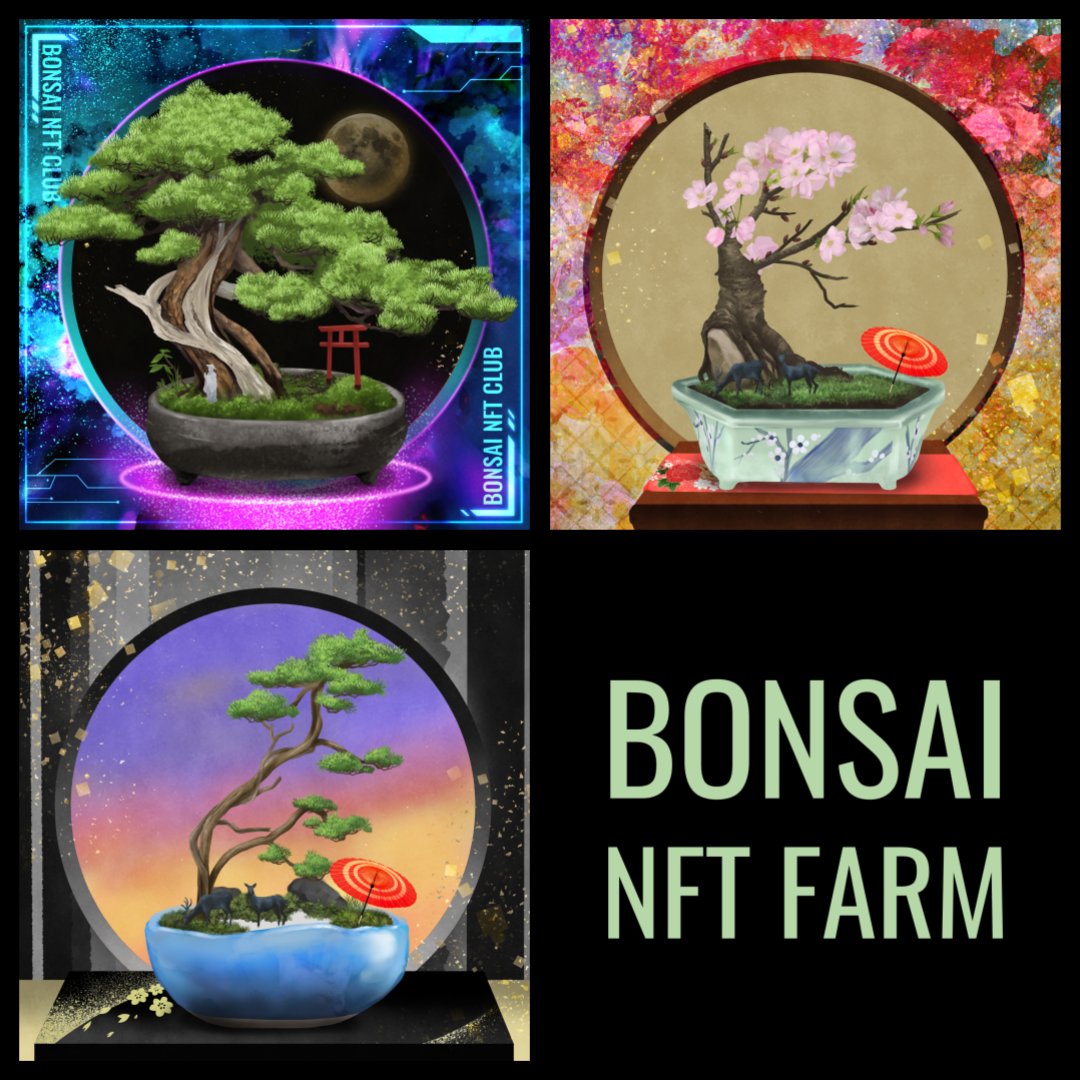 NFTArtStudioK's tweet photo. 🌈Giveaway企画🌈

🌟BONSAI NFT CLUB の "BONSAI NFT FARM"🌟
  　のWLを5名様に プレゼント 🎁

　📒解説note　https://t.co/T5KS8Xxlcx

✨条件✨
✅いいね &amp; RT
✅フォロー @BONSAINFTCLUB ＆ @NFTArtStudioK

 🌟9/23(金) 23時 締切

 #Giveaway #ギブアウェイ https://t.co/NnPv19rqmg