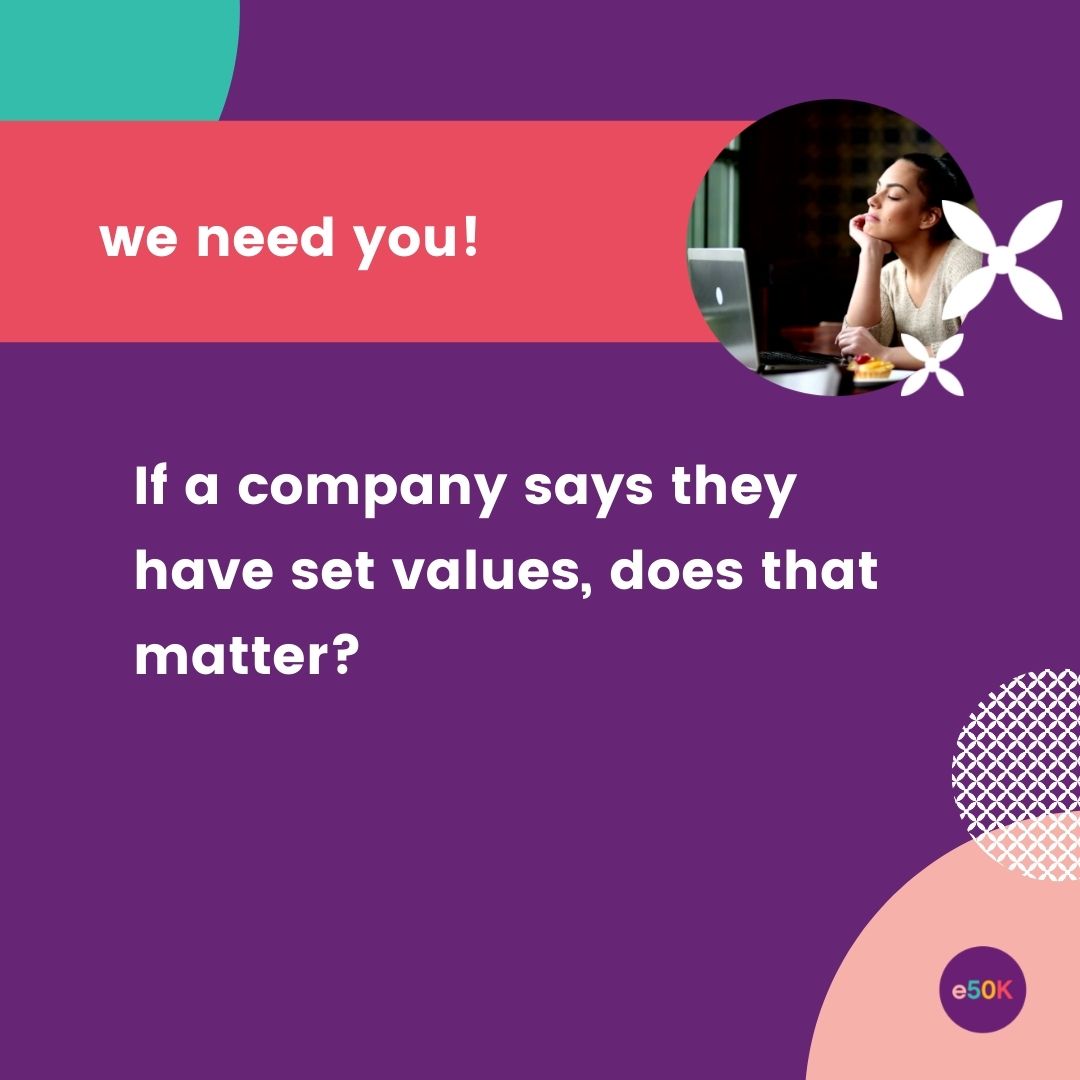 If you are looking into a company to be a provider to your home, do you actually care if they have brand values or are you more concerned with cost and the product?  
Do you look into the "values" of a company before you choose them?  
#e50kcommunity #bethechange