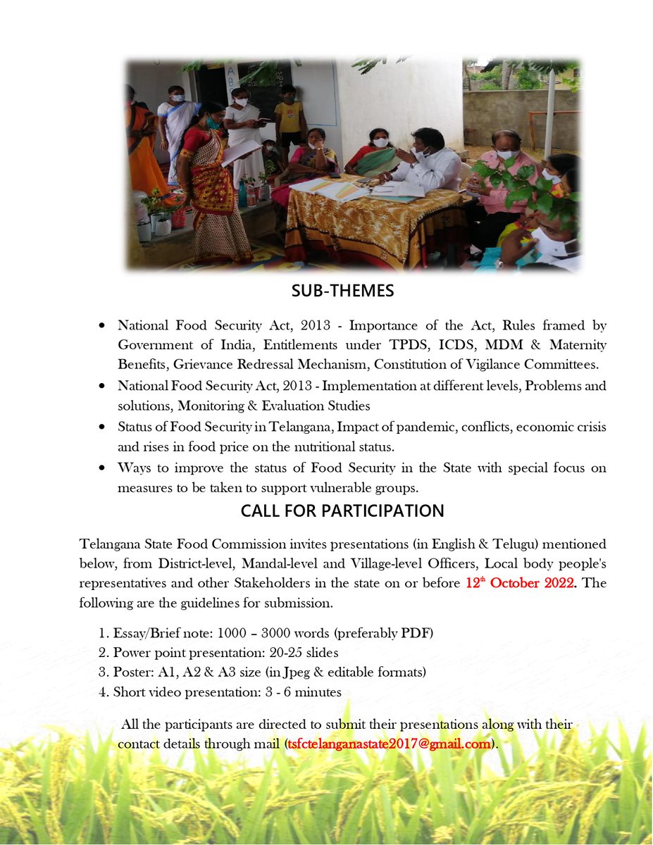 Telangana State Food Commission tweet media