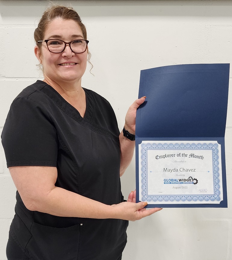 GlobalWidget's tweet image. Congratulations to our August Employees of the Month from our production team, Mayda Chavez (left), Gummy Maker and Maricel Perez (right), Production Worker!
