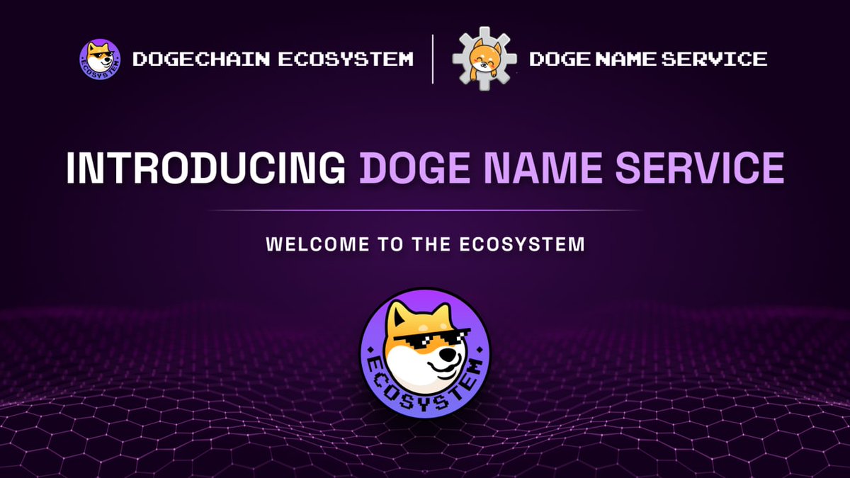 Shibes, @nameservicedoge brings .doge domains on #Dogechain! 🐶 

🏷 #ĐogeNameService (ĐNS) allows users to use a readable .doge name instead of a long and hard-to-remember address.

You can use avatars, URLs, and custom text fields to further differentiate yourself from the pack