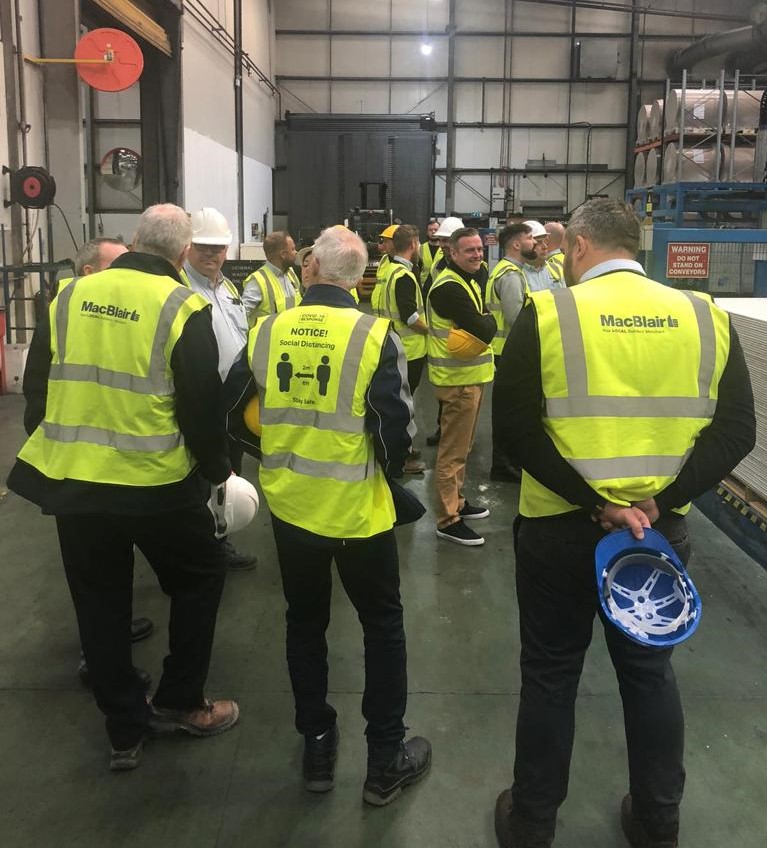 MannokBuild's tweet photo. We're grateful @MacBlair5 #buildersmerchants recently visited us to learn more about our #buildingmaterials. During their visit, #TeamMacBlair had product training from our technical experts &amp; tours of our Aircrete #ThermalBlocks, #Cement &amp; #PIRInsulation facilities. #mannokmade https://t.co/haaassVoFx