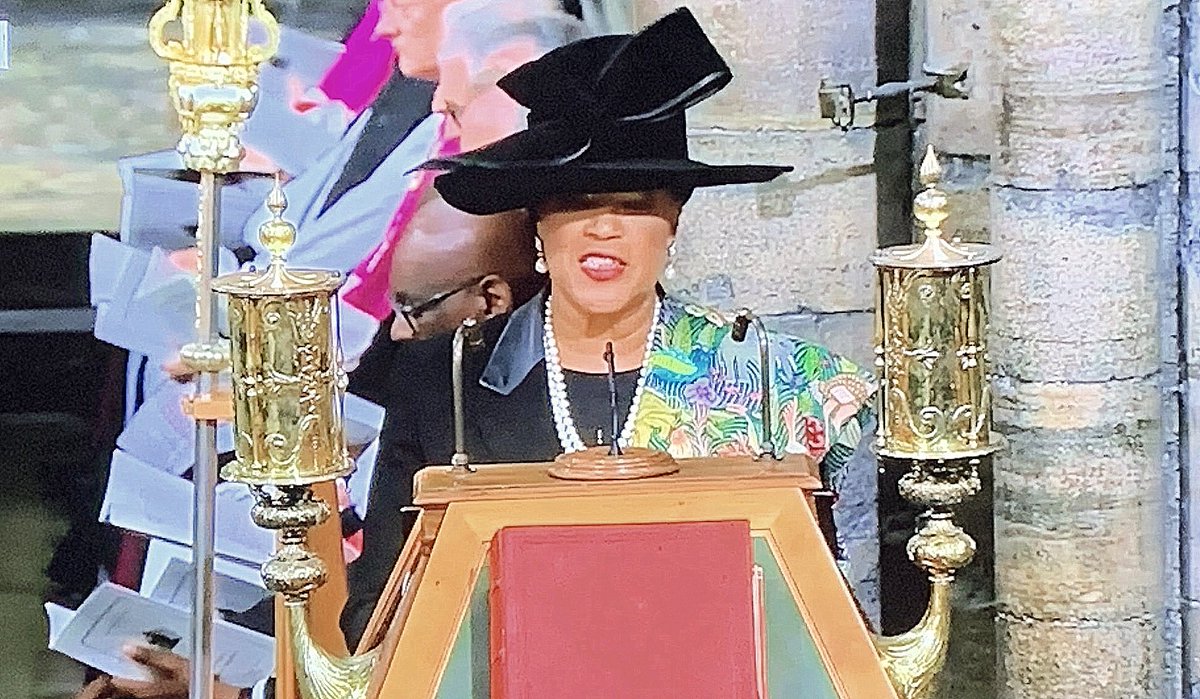 The first reading at the #QueensFuneral was read by Baroness Patricia Scotland, Secretary-General of the Commonwealth of Nations. Her family emigrated to #Walthamstow when she was two years old, where she attended Chapel End Primary School &amp; <a href="/WalthamstoWSFG/">WSFG</a>. #History #Heritage