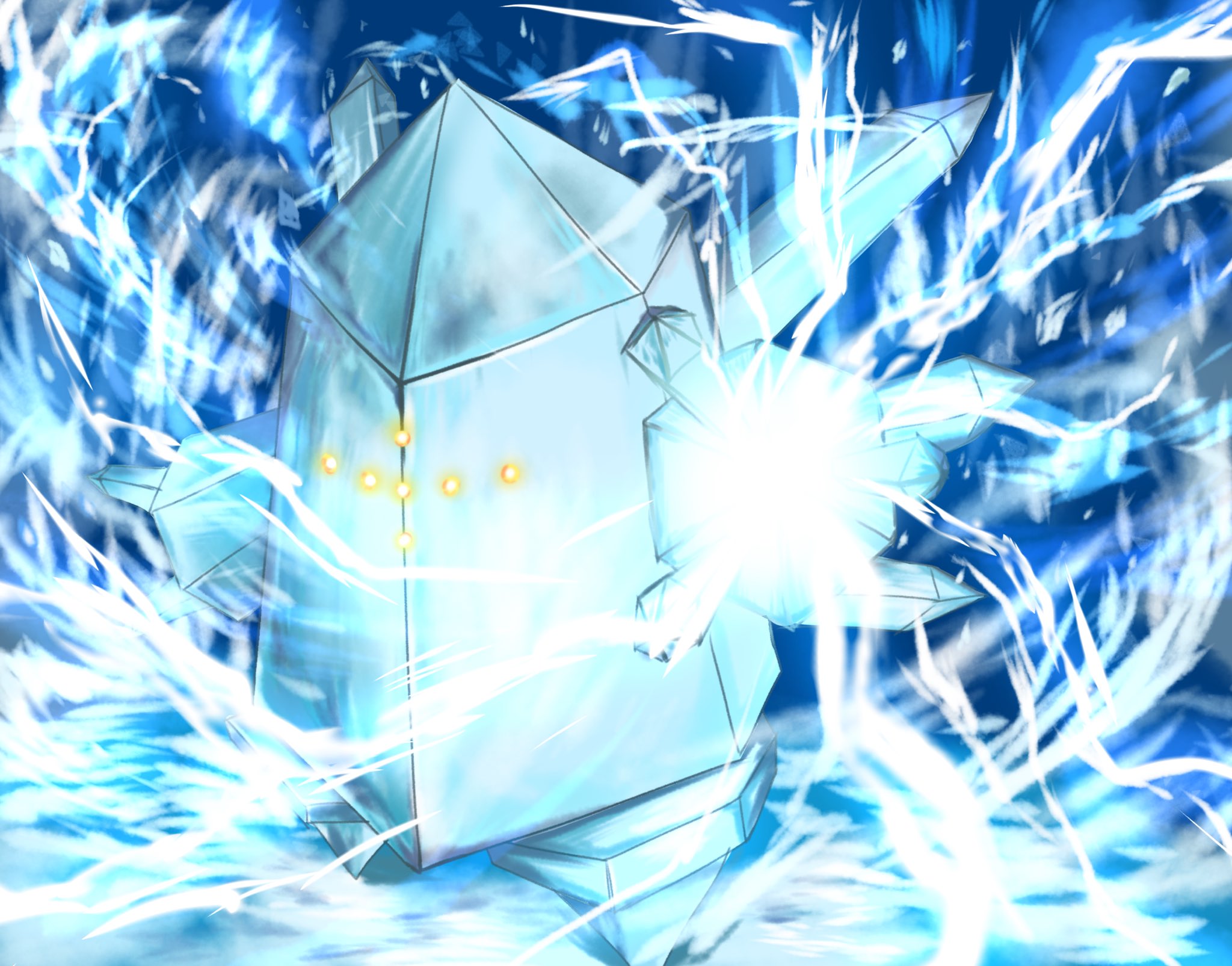 ポケモンカード レジアイス ☆ スター 1ED まぼろしの森 レジアイス☆（スター）【1ED有無で査定額変動】-旧ポケモン