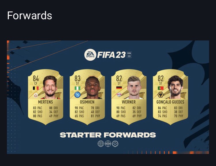 eafc13aladdin's tweet photo. 【コスパ有力選手紹介】
FIFA23開幕でコスパスカッドで戦いたい人向けの選手になります。これらの選手は覚えておいて損はなしです!
是非FIFA23プレイ予定の方はTwitterフォロー宜しくお願い致します🤲これからFIFA23関連のツイート増えます!
#FIFA23 #コスパ #futgg #fut https://t.co/Q1eWxxqciK