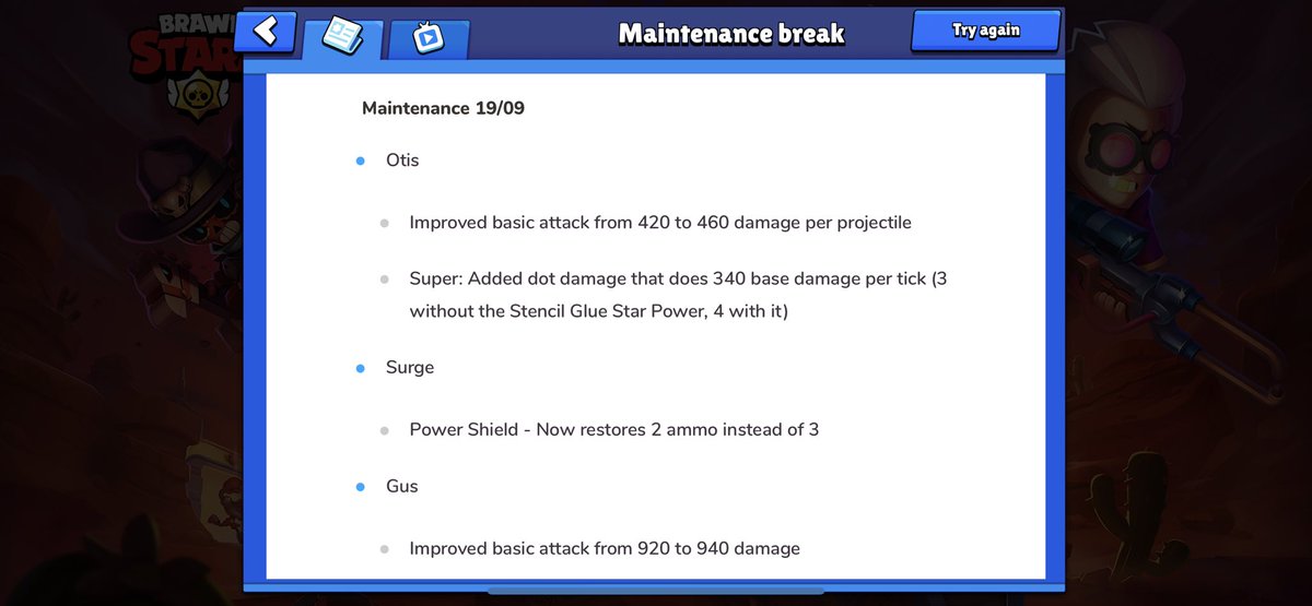 AshClashYT's tweet image. Big Otis buff incoming. Be careful what you wish for! 😮 #BrawlStars #BalanceChanges