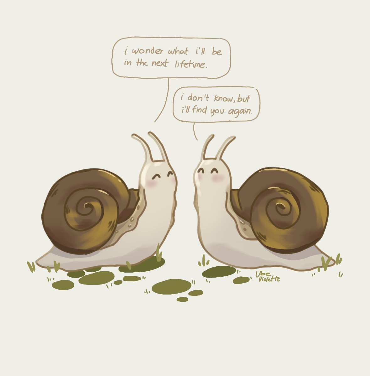 「LOVER SNAILS REINCARNATED AS FLOWERS!!! 」|violetteのイラスト