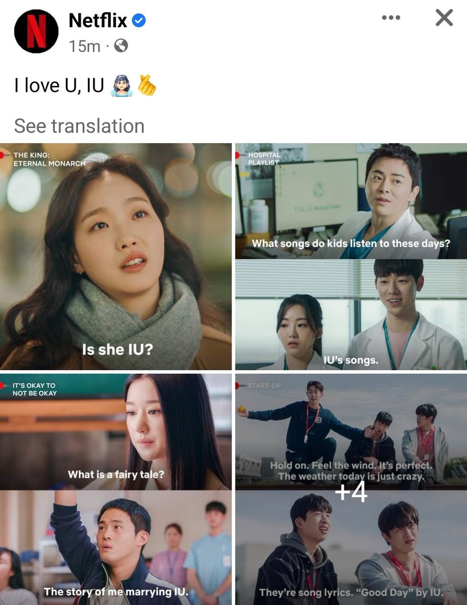 purpledlwlrma's tweet photo. netflix posted the kdramas where IU was mentioned🤭 https://t.co/2dHnRaOwiA
