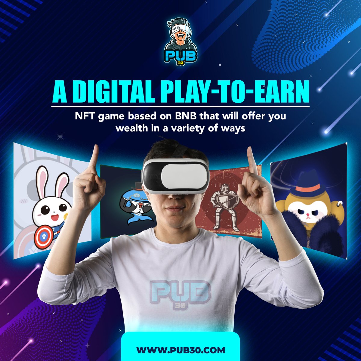 pub30official's tweet photo. A digital Play-To-Earn NFT game based on BNB that will offer you wealth in a variety of ways.
Visit our site- https://t.co/dFK2IXlyUY
.
.
#pub30 #gaming #token #gamingtoken #cryptocoin #tokenblack #metaverse #NFTs #nonfungibletoken #bnb #bsc #digitalcurrency #cryptocoingrowth https://t.co/iV6mDpaqYF