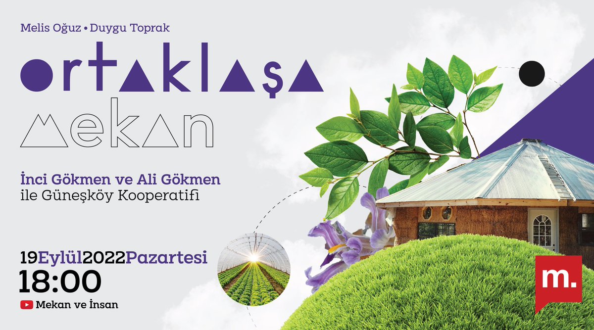 <a href="/MelisOguz/">Melis Oğuz Çevik</a> ile birlikte hazırladığımız söyleşi serisinde bu ayki konuklarımız Güneşköy Kooperatifi kurucularından İnci ve Ali Gökmen. Bugün 18.00’de <a href="/medyascope/">Medyascope</a> 

#mekanveinsan #MedyascopePlus 
Görsel tasarım <a href="/cihannder_/">Cönder</a>